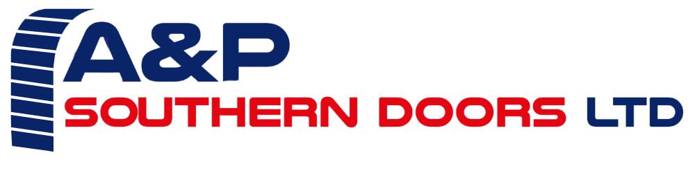 The Logo for A&P Southern Doors Ltd in red and blue